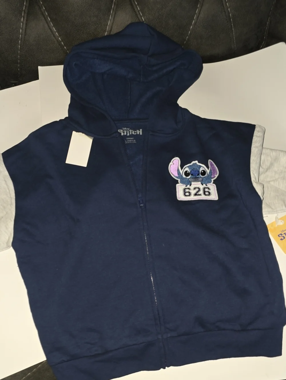 Navy Blue Kids Zip-Up Hoodie STITCH  Size 10/129